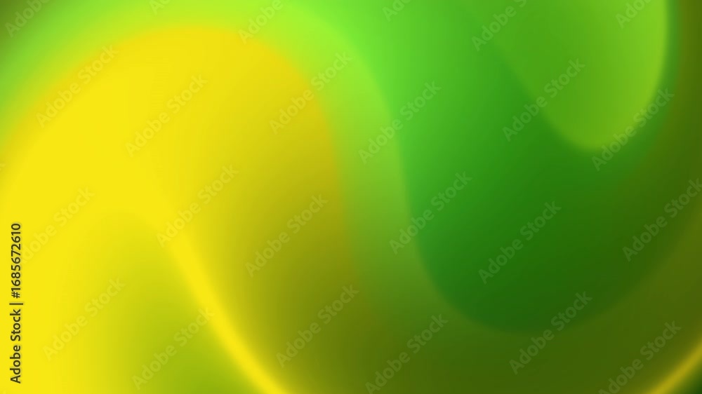 Poster smooth dark green gradient abstract wave art with soft yellow glow motion rays