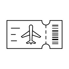Flight Ticket Icon | Air Travel Vector | Airline Boarding Pass Illustration