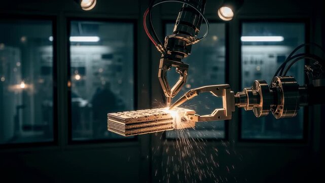Automation system performing precise manipulations on fusion breeding blanket samples housed inside a highsecurity hot cell.