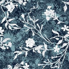 Classic Popular Flower Seamless pattern background - For easy making seamless pattern use it for filling any contours