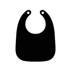Baby Bib Silhouette Simple & Clean Vector Icon