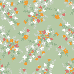 Classic Popular Flower Seamless pattern background - For easy making seamless pattern use it for filling any contours