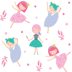 textile design with cute flower pattern image