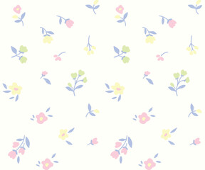 Classic Popular Flower Seamless pattern background - For easy making seamless pattern use it for filling any contours
