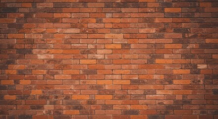 Naklejka premium Brick Wall Texture: A close-up view of a classic red brick wall, showcasing its weathered texture and timeless appeal.