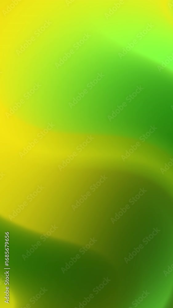 Poster smooth dark green gradient abstract wave art with soft yellow glow motion rays