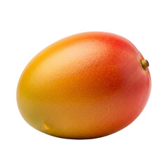 Whole Ripe Mango Isolated on White Background with Clipping Path - Fresh Tropical Fruit for Healthy Eating, Sweet Delicious Snack & Vibrant Food Photography