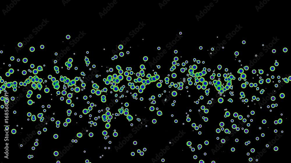 Aufkleber abstract background with moving particles animation seamless loop.