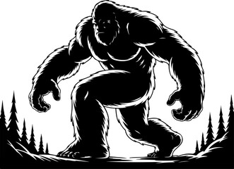 Fototapeta premium Primal Power: Gorilla Pose Collection