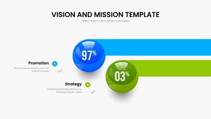 Consulting Report 2 Option Graph Presentation Design. Colorful Review Frame Layout Vector Illustration. Marketing Launch Two Step Diagram Slide Template.