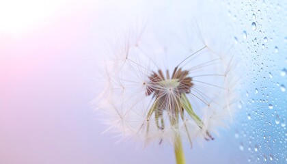 Dandelion seed head, soft focus