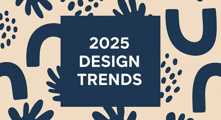 Exploring 2025 design trends with abstract shapes and bold typography offering a glimpse into future aesthetics and creative directions for designers and artists