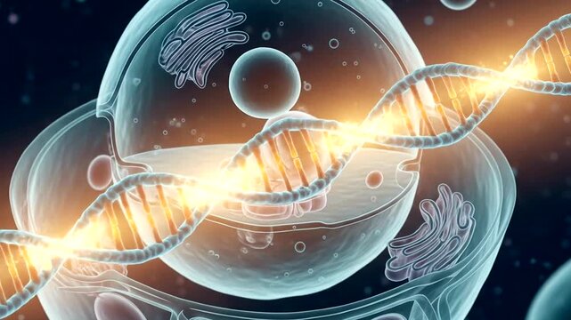 Captivating Visualization of Human Cells and DNA Structure for Medical and Scientific Use