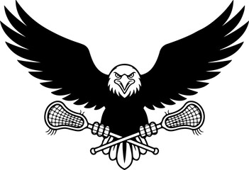 Fototapeta premium American Pride Lacrosse: Eagle Spirit of the Game
