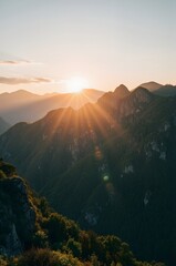 sunrise over the mountains