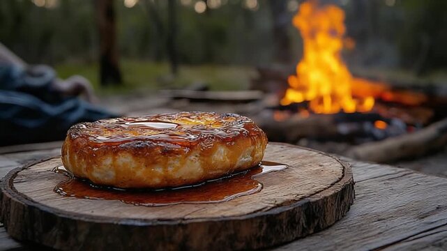 damper and golden syrup from central australia outback video
