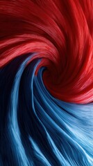 Fototapeta premium Abstract swirling pattern of vibrant red and blue colors, creating a dynamic visual flow, representing energy and movement in a captivating artistic design