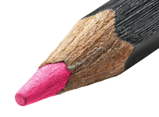 Close-up of a pink colored pencil tip
