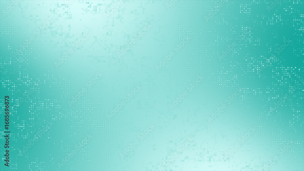 Poster cyan color hi-tech circular dots half tone slow motion futuristic geometrical loop able background