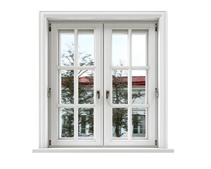 Window Frames Isolated on White Background as Transprent. PNG. AI GENERATED
