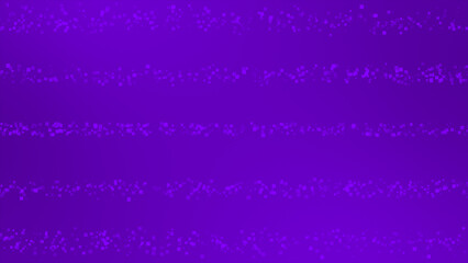 Purple color flowing hi-tech digital particles, futuristic and geometrical white color background 