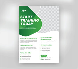 Start Training Today  Gym & Fitness Flyer Template
