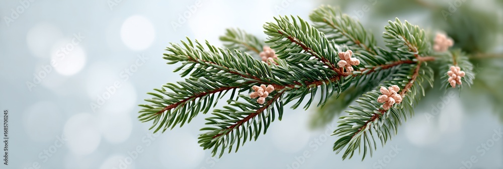 Poster branch of a tree with a few berries on it