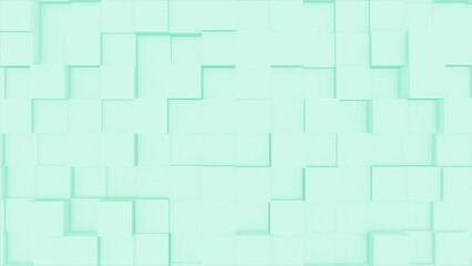 Turquoise color wired icosphere moving slowly geometrical 3d background