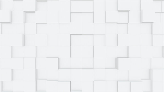 White color wired icosphere moving slowly geometrical 3d background