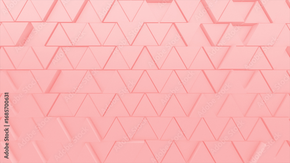 Poster red color simple and elegant 3d triangles geometrical futuristic background for professional or busi