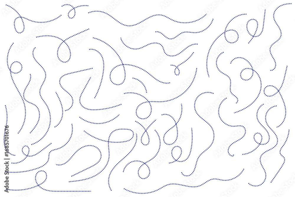 Poster seamless curved dash path backdrops. long squiggle dashed line. long dashed hand drawn squiggle, lon