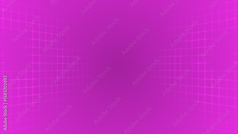 Poster pink color lines and dots grid slowly moving futuristic geometrical background