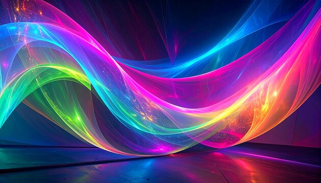 Abstract swirling vibrant colors