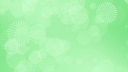 Green color slowly falling white color flower pattern elegant natural background