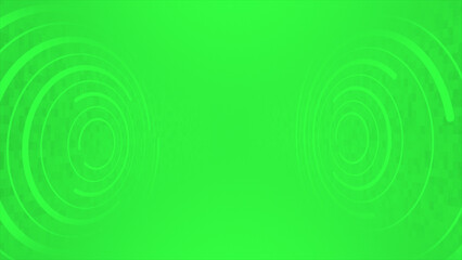 Green color 3d empty space with rotating circular disc technology background