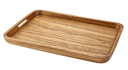 Elegant wooden serving tray with handles for home and kitchen decor use durable and stylish design