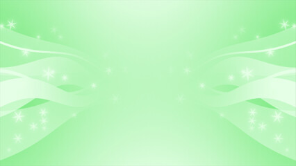 Green color abstract shiny wavy pattern with empty space presentation background