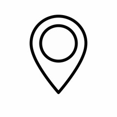 Elegant modern map pin icon symbolizing navigation, location, and travel adventures, perfect for digital interfaces and design projects.