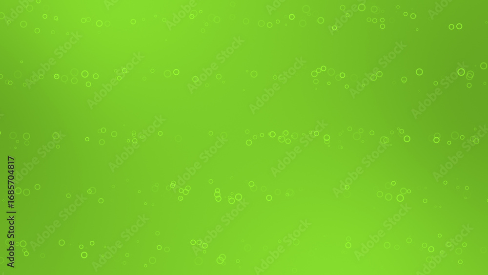 Poster lime green color bubbles particles moving in line simple and classy background