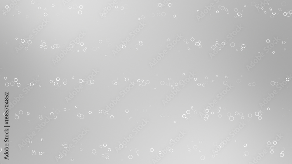 Poster white and black color bubbles particles moving in line simple and classy background