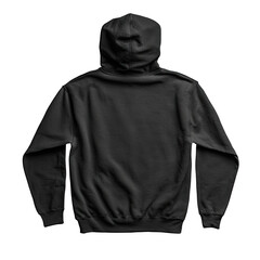 Dark gray hoodie, back view, plain