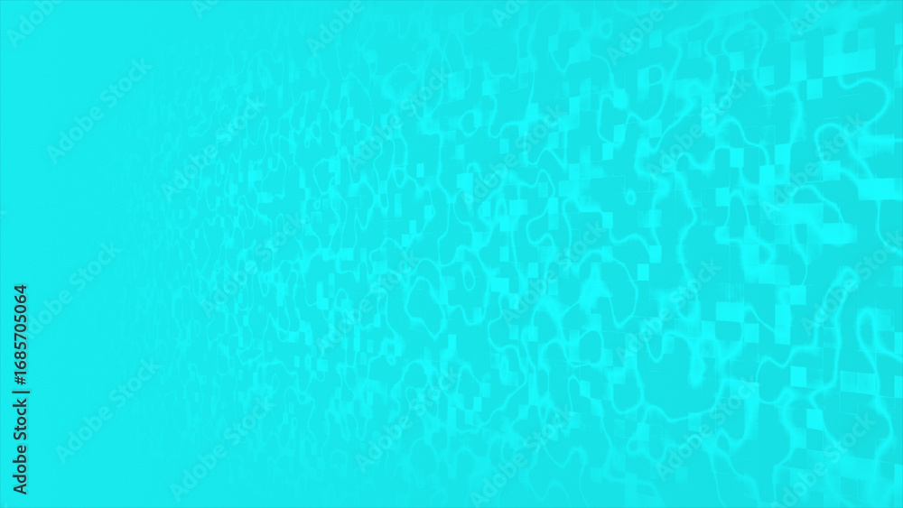 Aufkleber cyan color abstract hi-tech digital particles flow futuristic technology background
