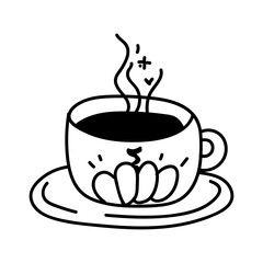 Pumpkin Mug Doodle Illustration