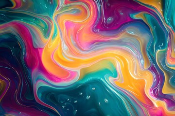 Colorful abstract background with smooth curves and waves, creating an elegant wallpaper design