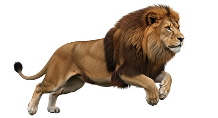 Isolated Lion Running