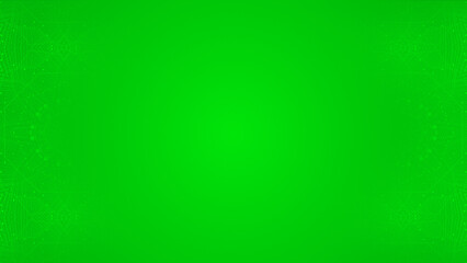 Green color 3d empty space with kaleidoscopic pattern floor geometrical clean background