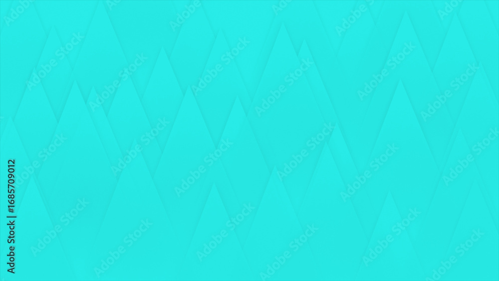 Poster cyan color simple and elegant low poly or triangular shapes futuristic geometrical looped background
