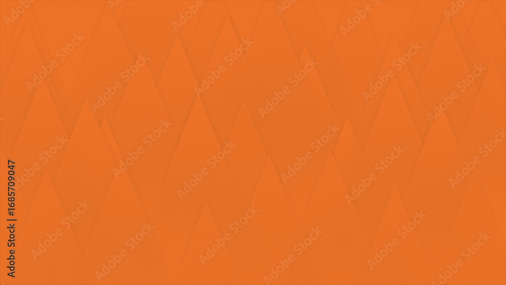 Poster orange color simple and elegant low poly or triangular shapes futuristic geometrical looped backgrou