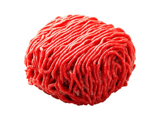 Fresh ground beef patty ready for grilling cooking, Isolated On white, Png Transparent