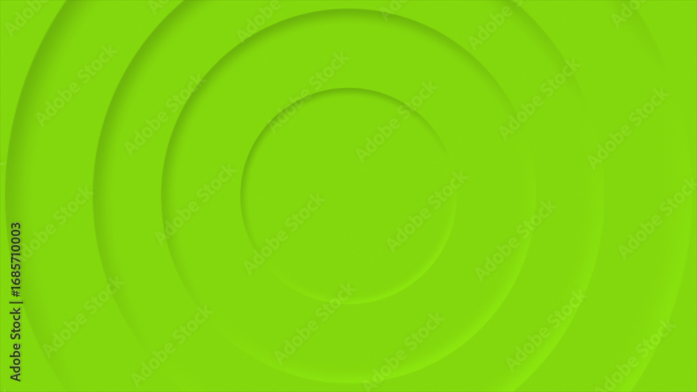 Poster lime green color rotating 3d circular disk beautiful abstract design geometrical background